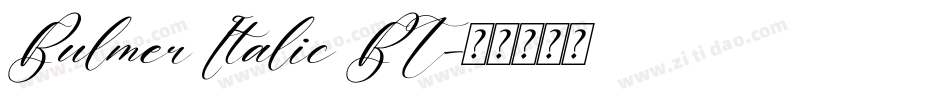 Bulmer Italic BT字体转换
